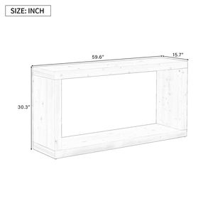 Table console carrée moderne et minimaliste U_STYLE, facile à assembler, pour entrée, couloir, salon, design tendance - Product Image 5