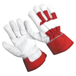 Guantes de Trabajo Resistentes de Cuero de Oveja de Alto Rendimiento, Resistentes al Calor, con Puño de Seguridad Personalizable, Guantes de Seguridad Industrial - Product Image 1