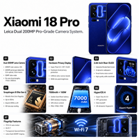 Smartphone Xiaomi 18 Pro Original 2026 Snapdragon 8 Elite Gen 6 Double Appareil Photo 200MP Leica 7000mAh 100W