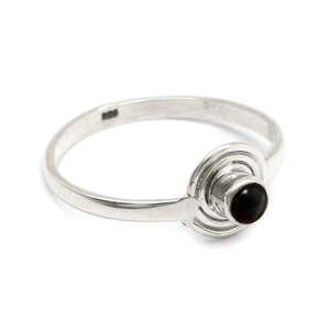 Natural Black Onyx Gemstone <b>Ring</b> Crafted From Solid 925 Sterling <b>Silver</b> Bezel <b>Set</b> Bohemian <b>Ring</b> Available At Reasonable Price - Product Image 1