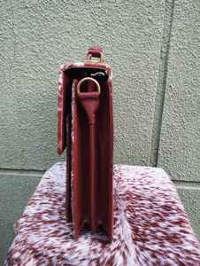 Maletín de Cuero Genuino con Pelo de Vaca, Estilo Vintage, para Portátil, Bolso de Mano, LPBH-0029 - Product Image 5