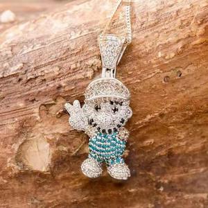 จี้เพชรฮิปฮอปสุดหรู ลดราคาพิเศษ สร้อยคอแบบ Iced Out สำหรับผู้ชายและผู้หญิง เครื่องประดับเงินแท้ 925 มีจำหน่ายแล้ว - Product Image 1