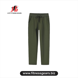 Pantalon décontracté en molleton pour femme, taille mi-haute, coupe ample, couleur unie, pour l'automne, pantalon de sport pour femme - Product Image 1
