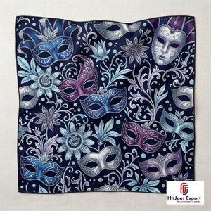 Écharpe carrée à franges imprimée sur mesure, douce et légère, foulard pour femme, fabricant OEM ODM, produits textiles personnalisés du Groenland - Product Image 6