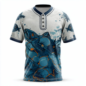 เสื้อโปโลคอวีสำหรับตกปลา แบบซับลิเมชั่น คุณภาพสูงสำหรับผู้ชาย เสื้อเจอร์ซีย์สำหรับตกปลาแบบซับลิเมชั่นสำหรับผู้ชาย - Product Image 6