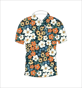 เสื้อโปโลพิมพ์ลายดอกไม้แบบกำหนดเอง แขนสั้น สวมใส่สบาย เหมาะสำหรับกอล์ฟ เทนนิส ชุดทีมฤดูร้อน - Product Image 1