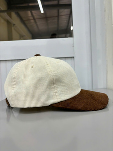 Casquette de baseball en velours côtelé style Dad Hat pour adultes, logo personnalisé, 6 panneaux, non structurée, bicolore, pour usage extérieur, fabriquée en usine au Vietnam - Product Image 4