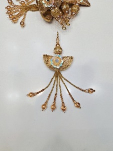 Tapiz de cristal con forma de hoja bohemia y patrón de loto, adorno para el hogar y la sala de estar - Product Image 5