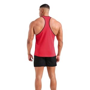 <b>Mens</b> <b>Red</b> Racerback Tank Top Gym Workout <b>Vest</b> Athletic Fitness Training Bodybuilding Sportswear Sleeveless Running Activewear - Product Image 3