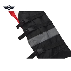 Pantalon de travail de sécurité haute visibilité rouge et noir pour hommes avec bandes réfléchissantes, pantalon de sécurité renforcé pour les travaux forestiers - Product Image 5