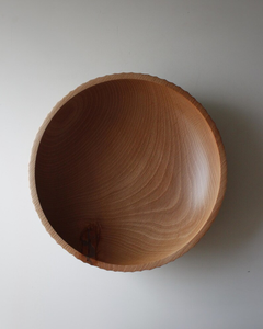 Handcarved Beech Wood Bowl Unique Woodturning Centerpiece Eco-Friendly Home Decor Classic Design for Party Use - Product Image 3