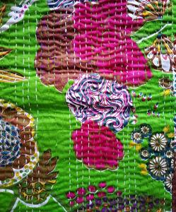 Colcha de Algodón Hecha a Mano con Parches, Colcha Indiana Kantha Reversible, Cubrecama Ligero para Cama King/Queen, Manta de Verano, Venta al Por Mayor - Product Image 4