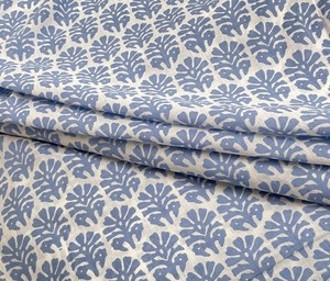 Blue Grey <b>Eco</b>-Friendly Lightweight Hand Block Printed Cotton Fabric <b>Dot</b> Floral Buta Jaipur Sanganeri Girls Dress Material - Product Image 2