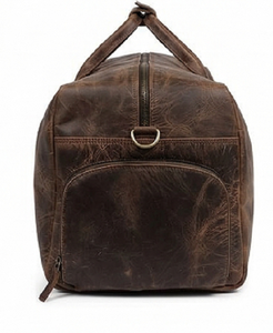 Sac de voyage de luxe en cuir véritable pour homme, grand sac de sport pour le week-end, bagage vintage de haute qualité, marron - Product Image 4