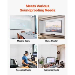 Confezione da 18 11.8X11.8X0.4 pollici pannelli acustici acustici bianchi - Product Image 5