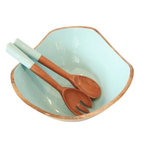 Bol de service en bois, vaisselle, ustensiles de cuisine, décoration intérieure, bol polyvalent en bois, bol en bois durable, artisanal - Product Image 1