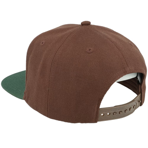 Casquettes Snapback personnalisées de haute qualité avec logo brodé, casquette de baseball à visière plate marron, casquettes Snapback unisexes - Product Image 3