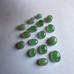 Aventurina Verde Natural, Cabujón Ovalado, Calidad AAA, Pulido a Mano, Piedra Suelta de 3x5-15x20mm para Joyería - Product Image 5