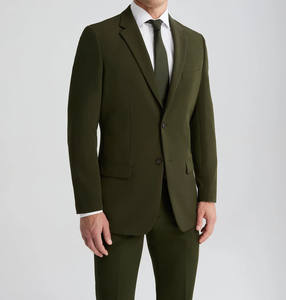 Costume d'affaires sur mesure pour hommes vert foncé à un bouton – Blazer et pantalon vert foncé de qualité supérieure au design moderne pour hommes - Product Image 3
