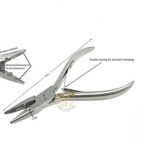 7 Inch Stainless Steel Flat Nose Hair <b>Extension</b> Pliers for Micro Ring <b>Bead</b> <b>Extensions</b> – Salon Hair <b>Extension</b> Crimping Tool - Product Image 5