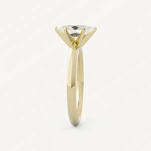 Bagues de fiançailles en diamant étincelant serties de griffes, bande large de 2 mm, taille marquise, diamant de laboratoire, style minimaliste, moderne, luxueux, or massif 14 carats - Product Image 4