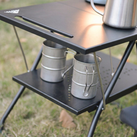 Table pliante double couche en alliage d'aluminium Areffa AF-1050, légère et portable, pour le camping, les pique-niques et les parcs.