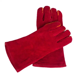 Gants en cuir de vachette résistant à la chaleur élevée, pour la soudure, la lutte contre les incendies et le nettoyage, avec protection anti-coupure - Product Image 1