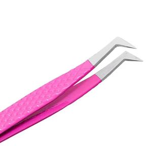 Pinzas Quirúrgicas de Precisión Morje de Acero Inoxidable para Pestañas con Punta Suave y Mango en Degradado de Rosa a Verde Azulado, Modelo MS-ET-0007 - Product Image 3