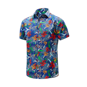 เสื้อเชิ้ตแขนสั้นผู้ชายลายพิมพ์ดิจิทัลลายเพสลีย์สไตล์ฮาวาย คอปกพับได้ ระบายอากาศได้ดี เป็นมิตรกับสิ่งแวดล้อม ติดกระดุมเม็ดเดียว - Product Image 2