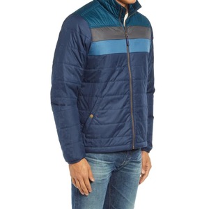 Blouson bomber unisexe à blocs de couleur, col rond, fermeture éclair, imperméable, coupe-vent, veste de printemps, doublure polyester/coton, coupe classique - Product Image 3