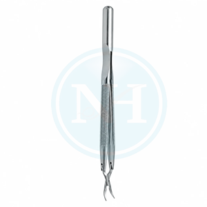 Portaagujas de microagujas de doble acción de acero inoxidable, cuerpo redondo, mandíbulas de 0.4 mm - Product Image 6