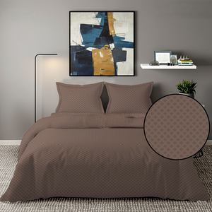 Parures de lit jacquard gaufrées 3, 4 ou 6 pièces – Ensemble de couette de luxe en microfibre – Tailles King et Queen – Vente en gros - Product Image 1