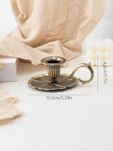 Portavelas de metal con acabado dorado en forma de taza, perfecto para decoración del hogar, sala de estar, dormitorio y decoración de mesa, procedente de la India. - Product Image 6