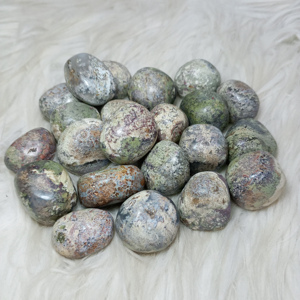 Vente en gros de pierres précieuses naturelles de haute qualité, agate mousse d'Indonésie multicolore, polies, forme artisanale, cristal de guérison, 20-30 mm - Product Image 4