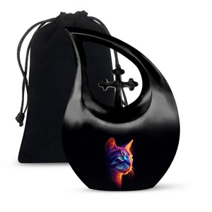 Urne funéraire pour adultes en forme de larme verte, pour cendres humaines, urne décorative en forme de larme avec sac en velours gratuit - Product Image 5