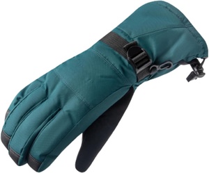 Gants de ski à doigts entiers, couleur turquoise, en polyester, isolés thermiquement, avec sangle de poignet réglable, unisexe, pour l'hiver et les activités de plein air - Product Image 3