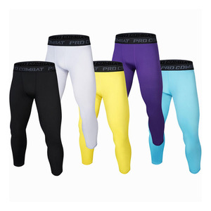 Leggings Deportivos de Compresión Elástica Alta para Hombre, Pantalones para Correr, Entrenamiento, Gimnasio y Ejercicio - Product Image 1