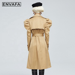 Gabardina de Alta Calidad para Mujer con Logotipo Personalizado, Gabardina Larga Cortavientos al por Mayor para Damas, Primavera, Otoño, Invierno - Product Image 2
