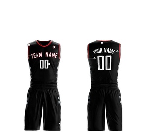 Wholesale <b>Athletic</b> Wear Custom Comfortable Basketball Uniforms 100% Polyester Plus Size Sets Breathable Jersey - Product Image 4