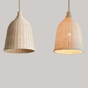 Lámpara Colgante de Ratán en Forma de Campana, Tejida a Mano, Cubierta de Lámpara Colgante Natural para Decoración de Comedor o Cafetería, OEM ODM - Product Image 2