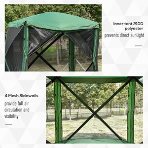 Tenda a baldacchino pop-up verde 7x7FT per attività all'aperto - Product Image 4