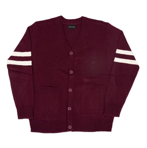 Suéter cárdigan unisex personalizado de punto con letras bordadas en el pecho, suéter de invierno para hombre, cárdigan de punto de algodón mezclado. - Product Image 2