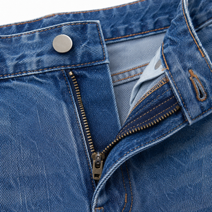 Jeans Anchos StreetFlow Dark para Hombre, Corte Holgado, Algodón, Denim, Pierna Ancha, Cintura Media, Estilo Vintage, Transpirables, Resistentes al Viento - Product Image 5
