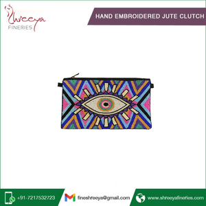 Bolso de mano de yute bordado a mano al por mayor para mujer, elegante, ecológico, hecho a mano, proveedor de bolsos. - Product Image 3