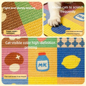Colorful Medium Sisal Visual <b>Cat</b> Scratching Board Adhesive <b>cat</b> scratching pad - Product Image 3