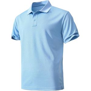 Chemise pour homme, style anglais, de qualité supérieure, en polyester/coton tricoté, manches courtes, séchage rapide, décontractée, sportive, golf - Product Image 1