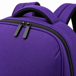 Mochila para Portátil Unisex Azul con Patrón Geométrico, Forro de Poliéster y Nailon Impermeable, Cierre de Cremallera y Bolsillos Laterales - Product Image 4