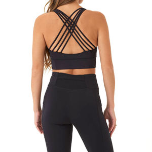 Soutien-gorge de sport respirant grande taille pour femme, soutien-gorge de yoga à maintien élevé, séchage rapide, logo personnalisé, positionnement frontal, nouvelle arrivée - Product Image 6