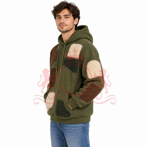 New Fashion Patchwork Hoodies <b>Warm</b> <b>Fleece</b> Patchwork Hoodies Casual Wear Patchwork Hoodies For Online Sale - Product Image 5
