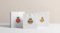 Sacs de courses en papier kraft biodégradables, recyclables, écologiques, classiques, compacts, robustes, de haute qualité, impression flexo, Flexiloop